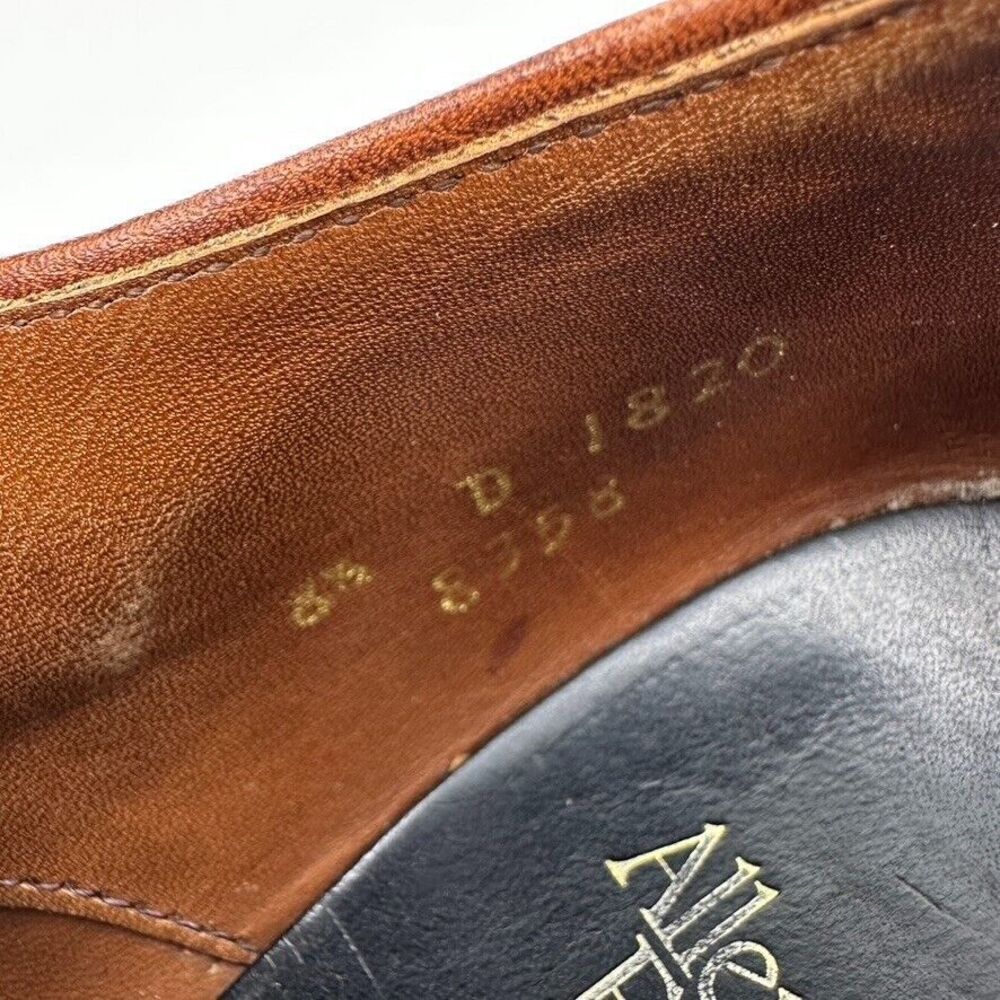 Allen Edmonds "Jackson"‎ Walnut Brown Leather Moc Toe Oxford Men's Size 8.5 - Picture 7 of 14